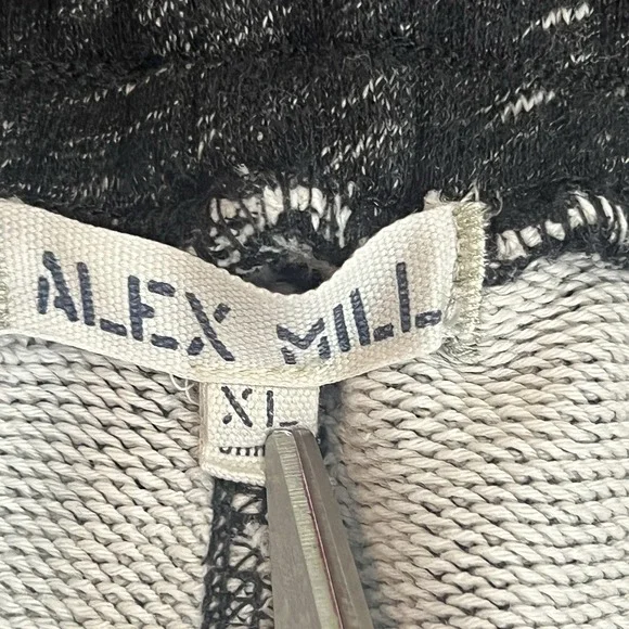 Alex Mill Jogger Sweatpants Men's Sz XL Black Tapered Slim Melange Cotton Jersey - Picture 7 of 13